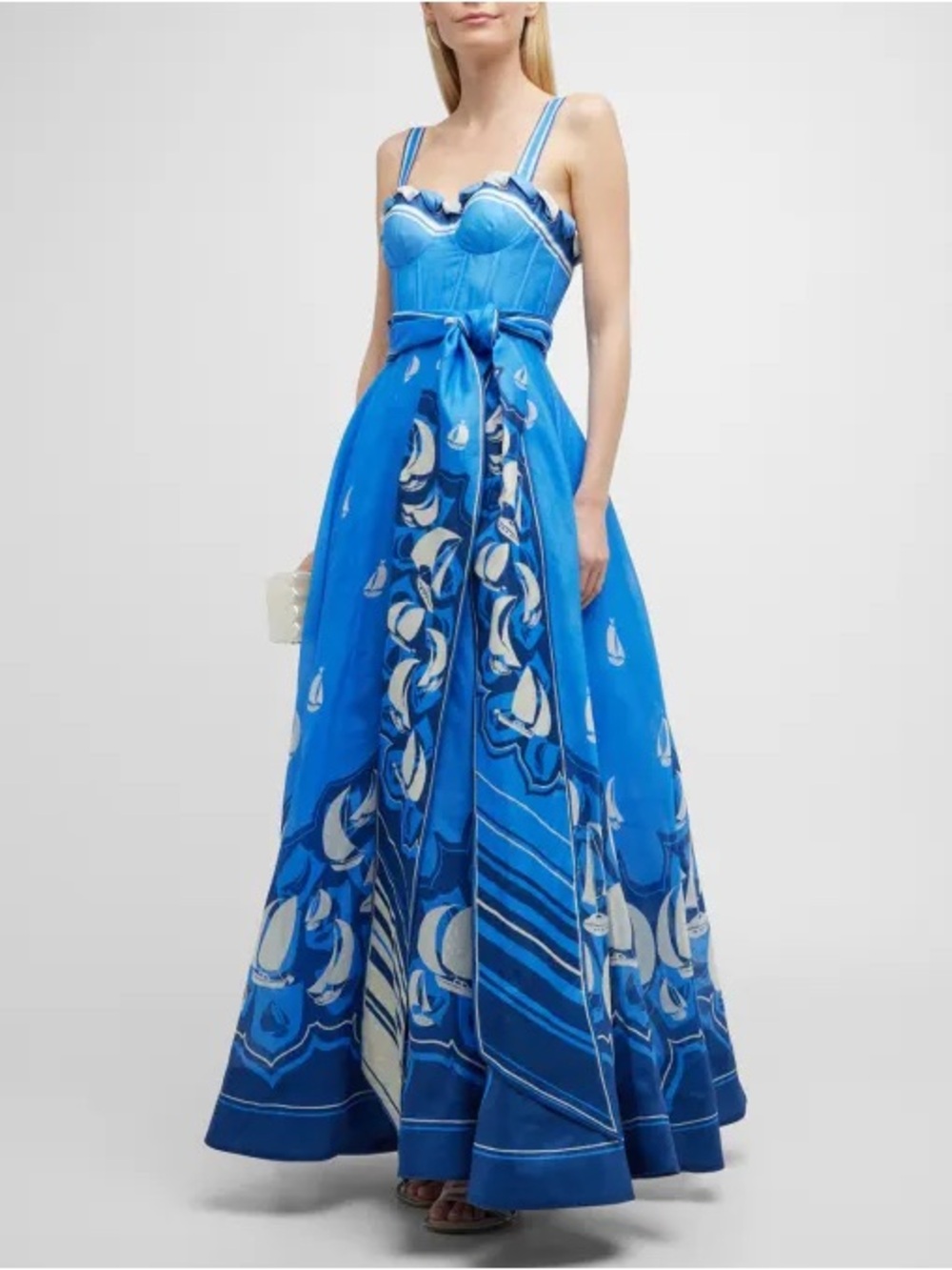 Zimmermann High Tide Blue Runway Gown